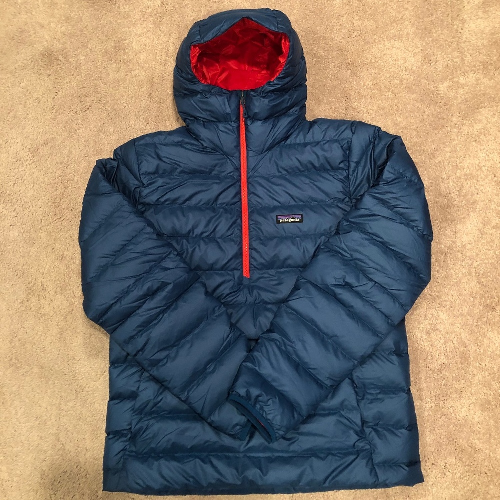 PATAGONIA DOWN SWEATER PULLOVER HOODY, EUC, MENS M